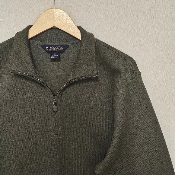 Brooks Brothers Performance Knit Cotton Quarter Zip M